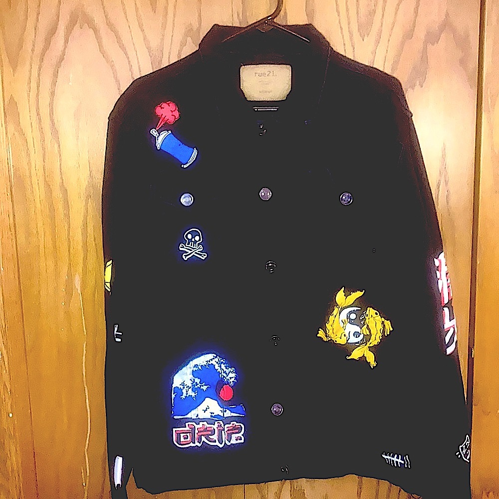 Black button up jean jacket
